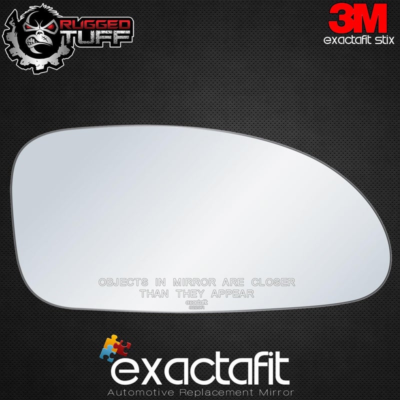 Rugged TUFF Passenger Side Mirror Glass Replacement For 2000 2001 2002 2003 2004 2005 Buick LeSabre Right Rear View Door Flat Mirrors With Adhesives exactafit 8229R - Image 3
